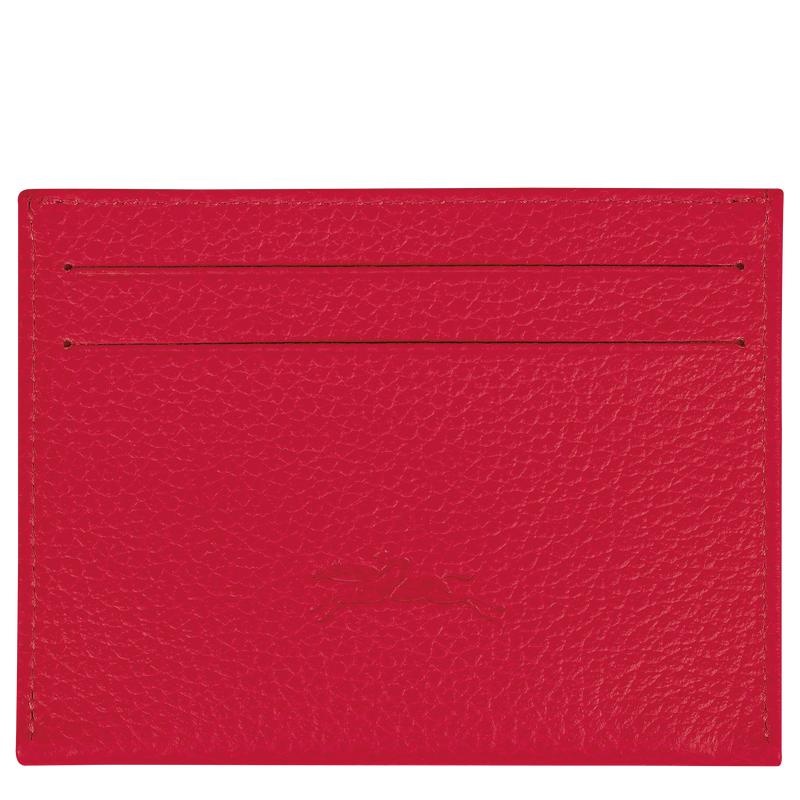 Love Red Longchamp Le Foulonné Men's Cardholders | QNWA-41832