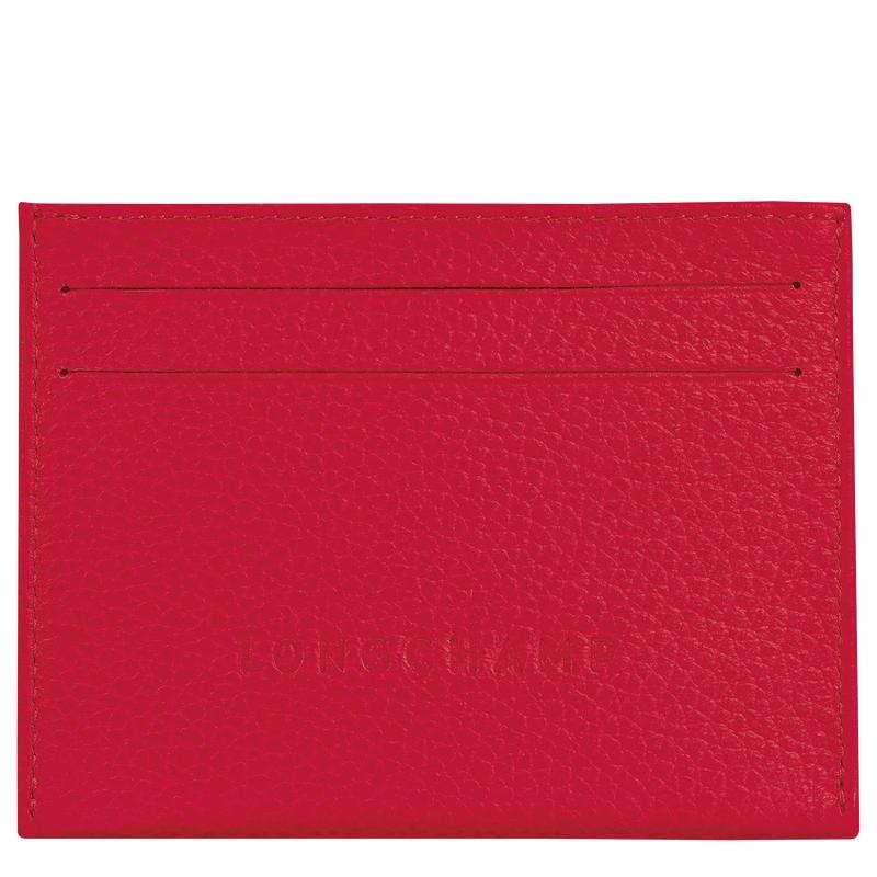 Love Red Longchamp Le Foulonné Men\'s Cardholders | QNWA-41832