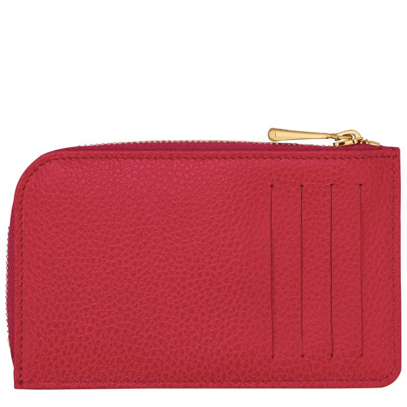 Love Red Longchamp Le Foulonné Men's Cardholders | KHEC-31485