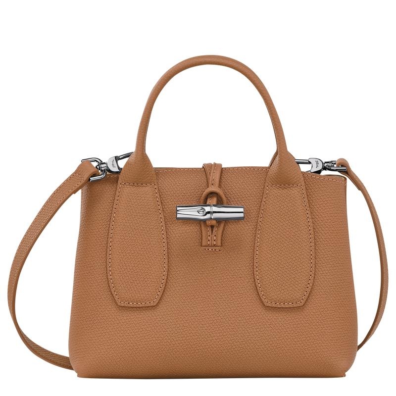 Natural Brown Longchamp Roseau S Women\'s Handbags | YCZU-13406