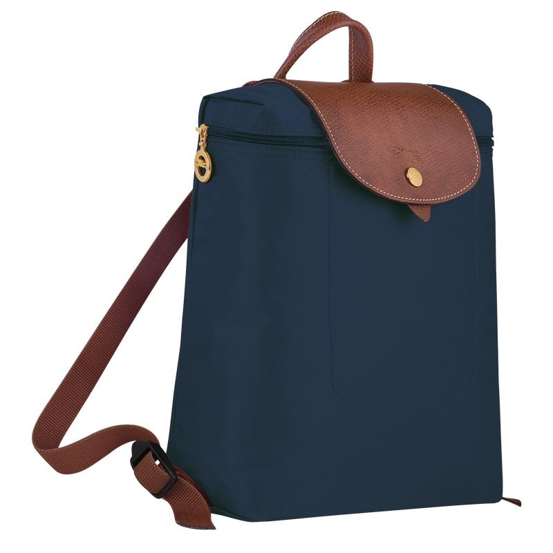 Navy Longchamp Le Pliage Original M Women's Backpacks | DXFV-64123