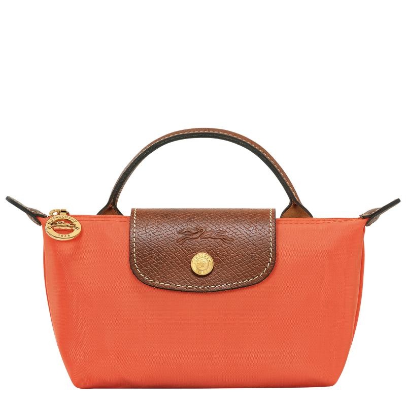 Orange Longchamp Le Pliage Original with handle Women\'s Pouches | SPFM-80163