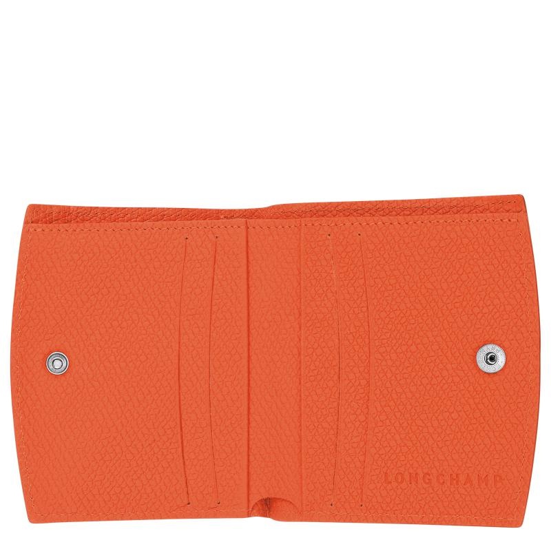 Orange Longchamp Roseau Women's Wallets | FHNP-46053