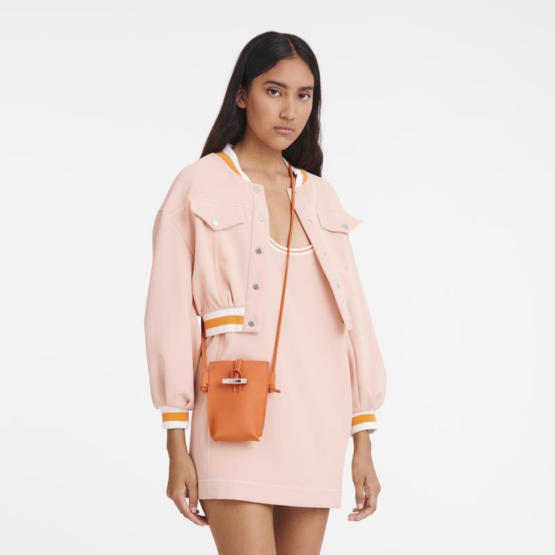 Orange Longchamp Roseau with lace Women's Phone Case | BXCK-07635