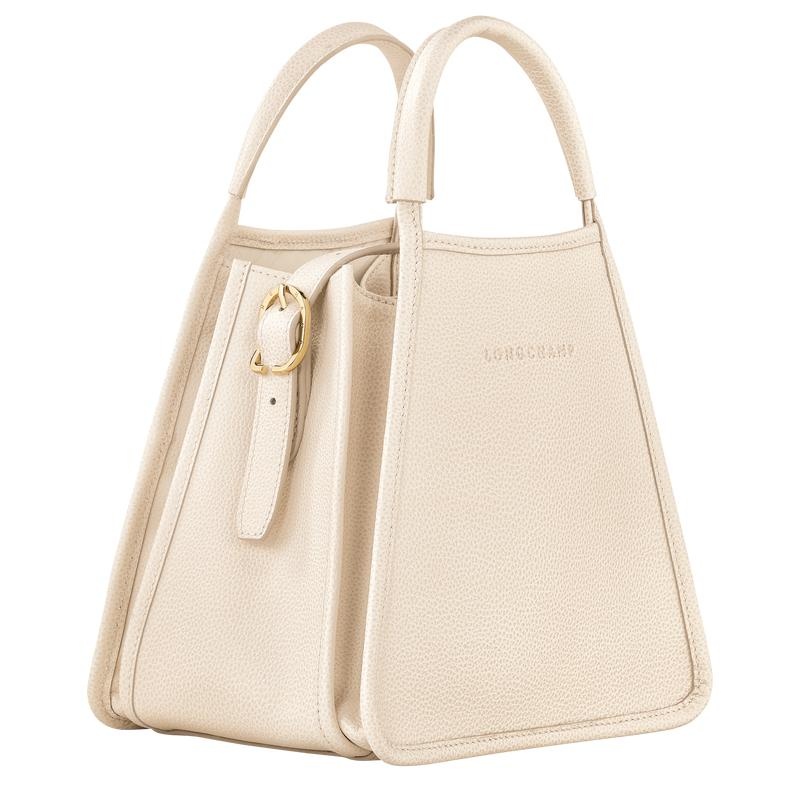 Paper White Longchamp Le Foulonné S Women's Handbags | ITVK-54623