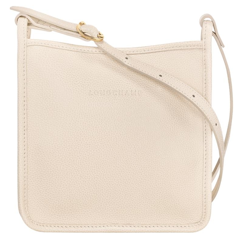 Paper White Longchamp Le Foulonné S Women\'s Crossbody Bags | CJOG-62480