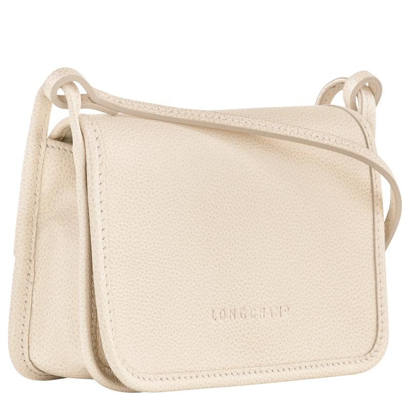 Paper White Longchamp Le Foulonné XS Women's Clutch Purse | MHKV-54109