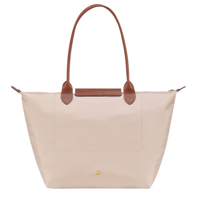 Paper White Longchamp Le Pliage Original L Women's Tote Bag | EVFC-83164