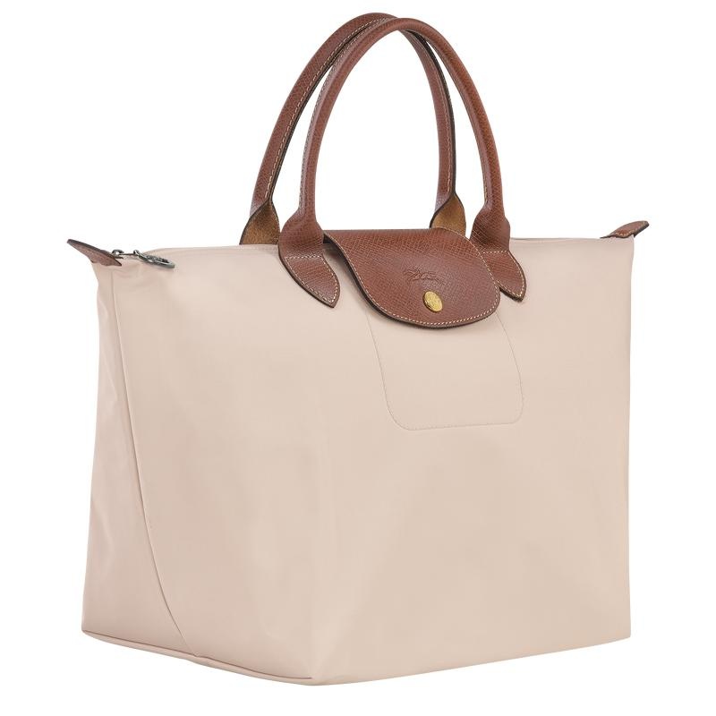 Paper White Longchamp Le Pliage Original M Women's Handbags | IQGK-61289