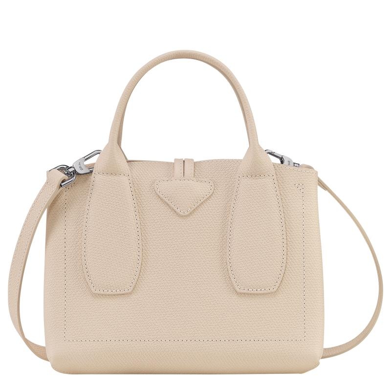 Paper White Longchamp Roseau S Women's Handbags | IAYB-27385