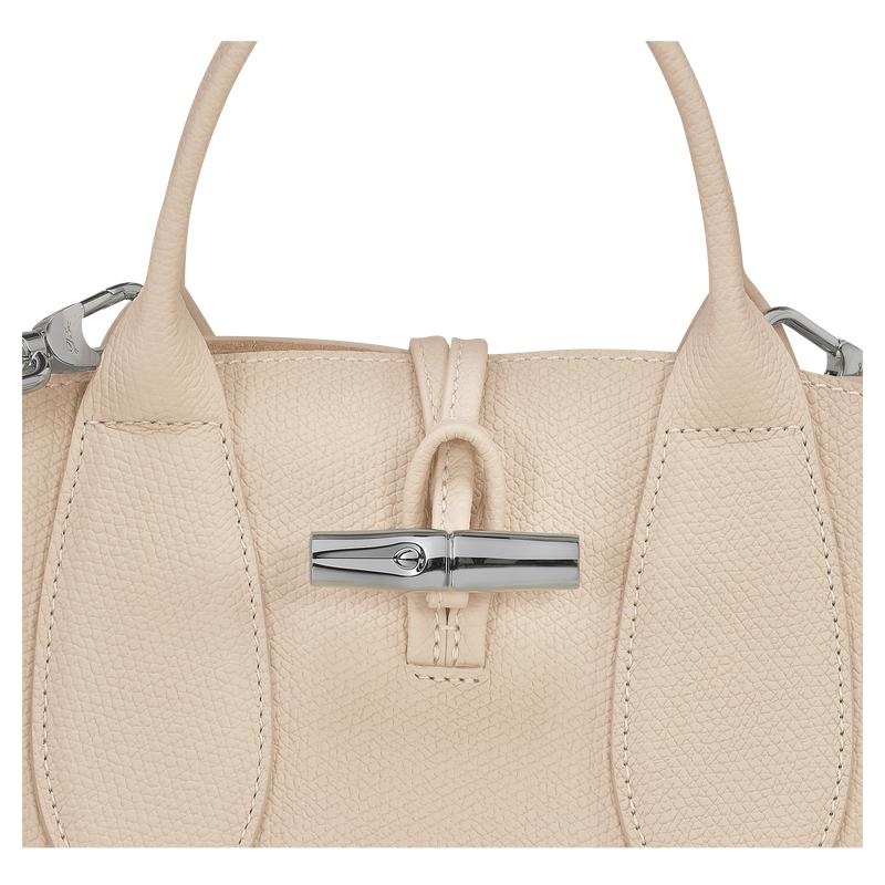 Paper White Longchamp Roseau S Women's Handbags | IAYB-27385