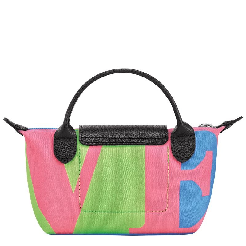 Pink Longchamp x Robert Indiana Men's Pouches | DFBX-75602