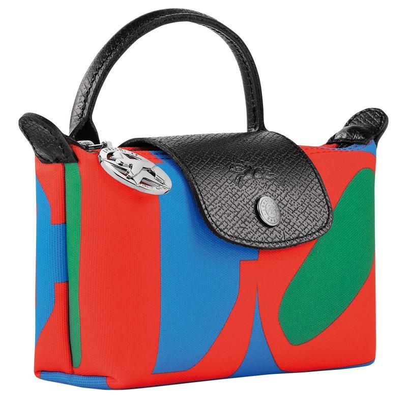 Red/Navy Longchamp x Robert Indiana Men's Pouches | GENV-70439