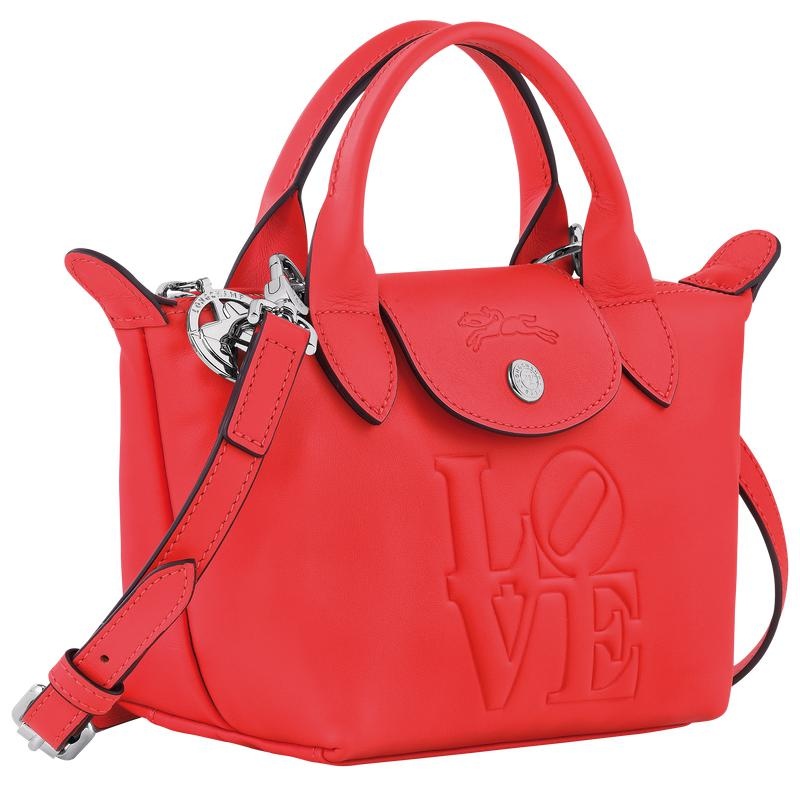 Red Longchamp x Robert Indiana XS Men's Handbags | GNBR-29306