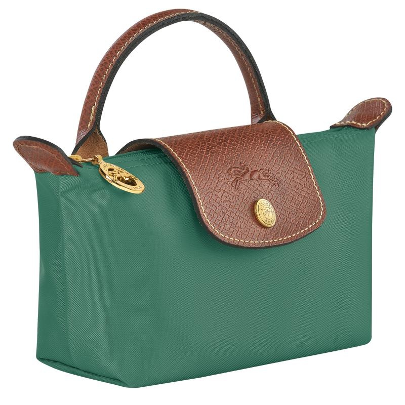 Sage Green Longchamp Le Pliage Original with handle Men's Pouches | QLIJ-86492