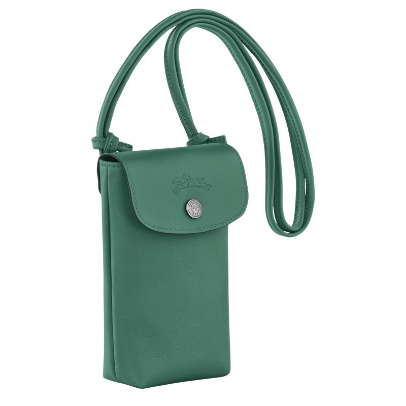 Sage Green Longchamp Le Pliage Xtra with leather lace Women's Phone Case | CRHZ-45269