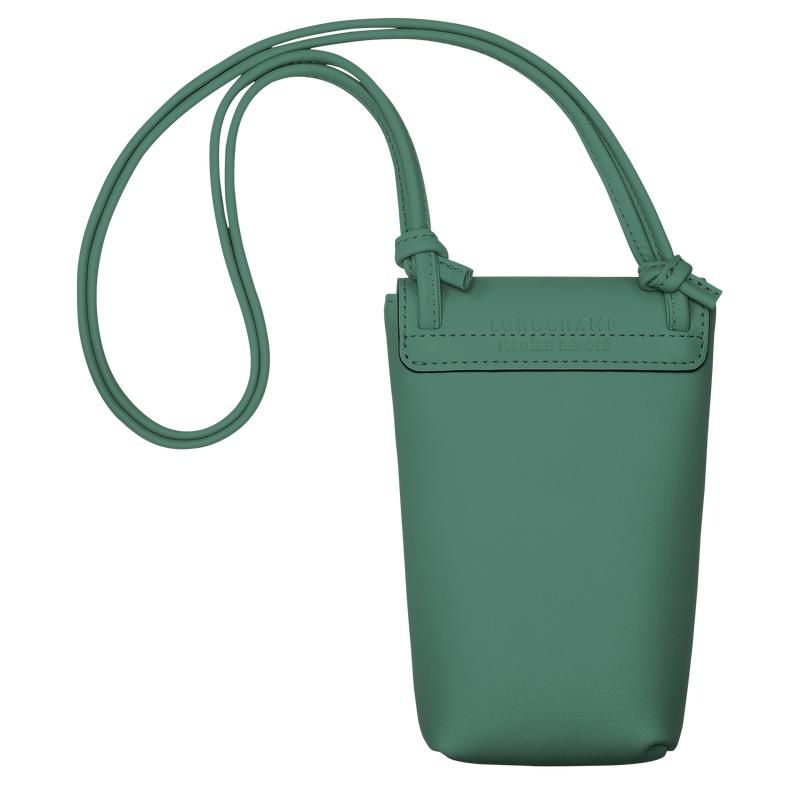 Sage Green Longchamp Le Pliage Xtra with leather lace Women's Phone Case | CRHZ-45269