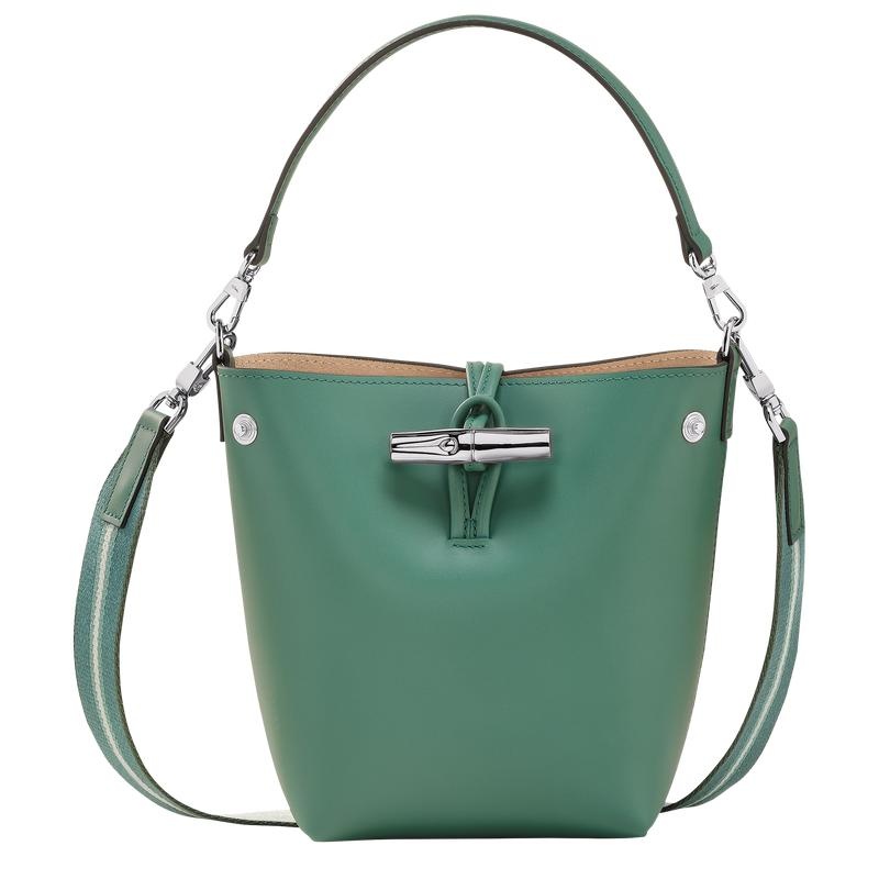 Sage Green Longchamp Roseau XS Women\'s Bucket Bag | BCDX-70416