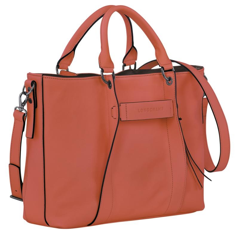 Sienna Red Longchamp 3D L Women's Handbags | HSJV-86321