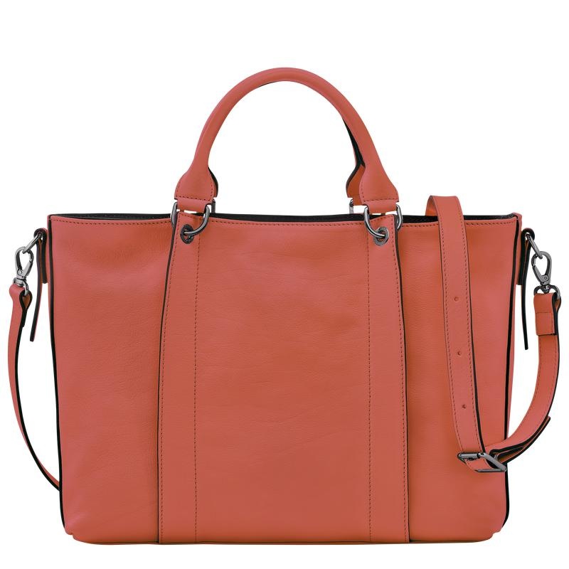 Sienna Red Longchamp 3D L Women's Handbags | HSJV-86321