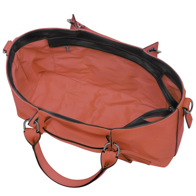 Sienna Red Longchamp 3D L Women's Handbags | HSJV-86321