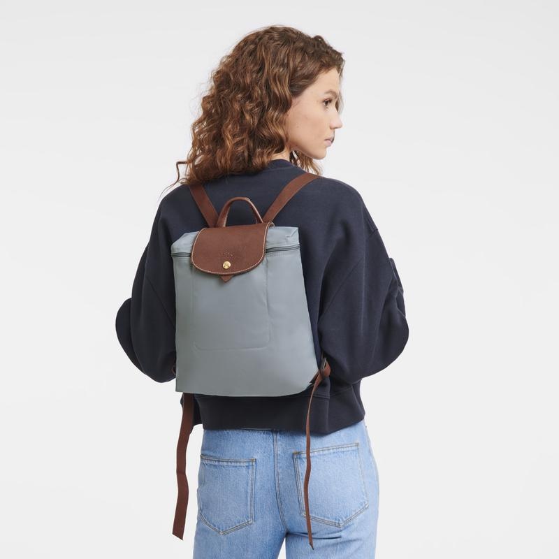 Steel Grey Longchamp Le Pliage Original M Women's Backpacks | XGNL-10437