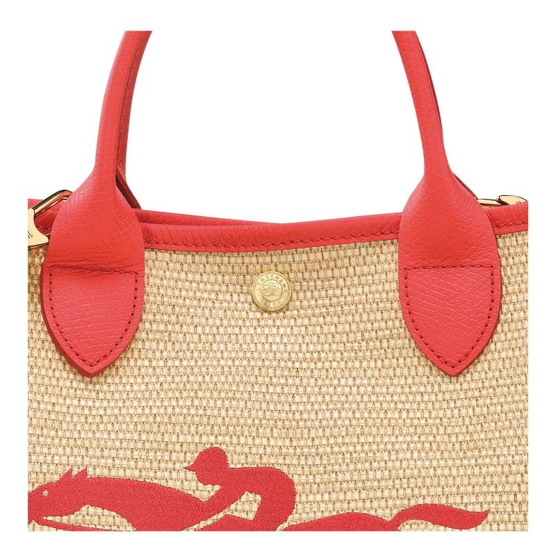 Strawberry Red Longchamp Le Panier Pliage S Women's Basket Bag | QOUJ-98503