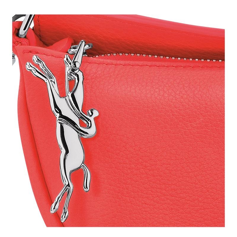 Strawberry Red Longchamp Smile S Women's Crossbody Bags | FNLW-61789