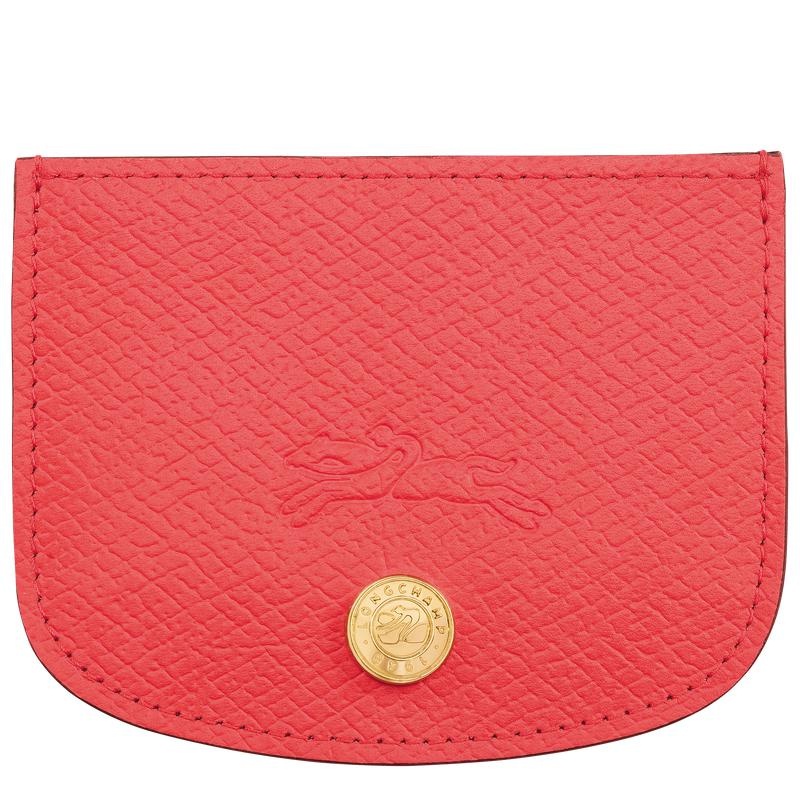 Strawberry Red Longchamp Épure Men\'s Cardholders | YBHG-76590