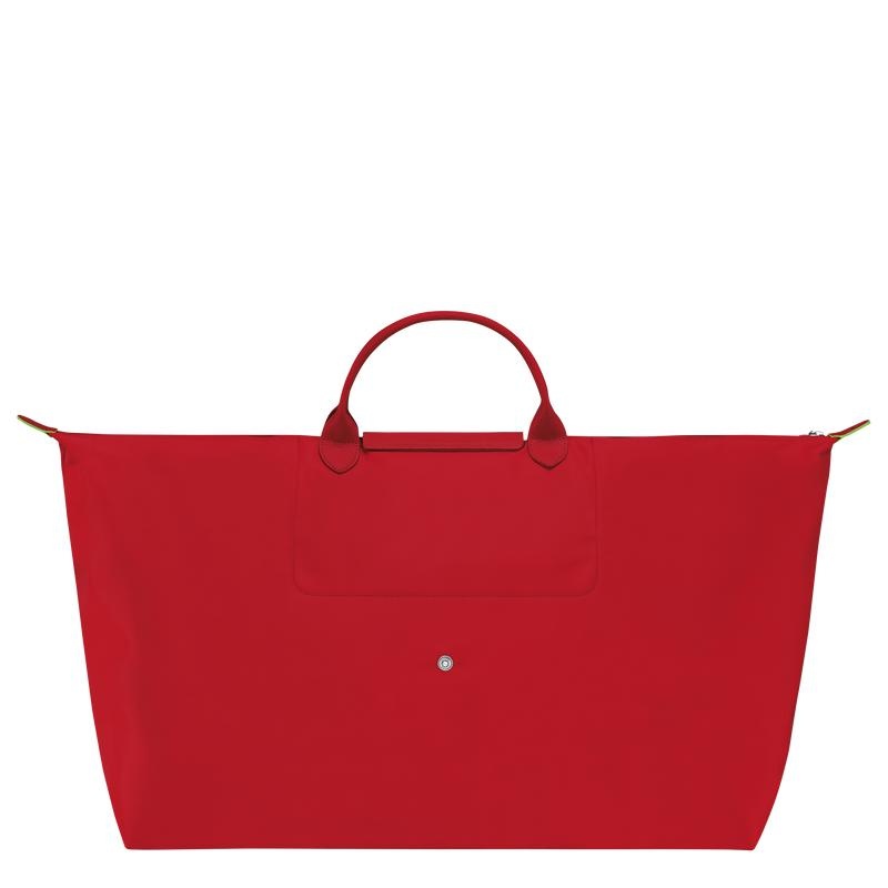 Tomato Red Longchamp Le Pliage Green M Women's Travel Bags | AUNY-04317