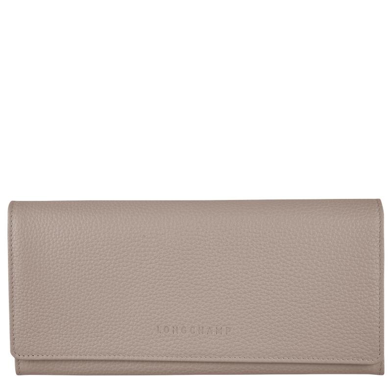 Turtledove Grey Longchamp Le Foulonné Continental Women\'s Wallets | HMEK-21345