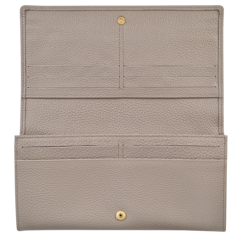 Turtledove Grey Longchamp Le Foulonné Continental Women's Wallets | KJEI-53497