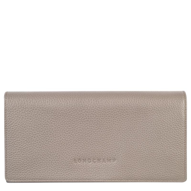 Turtledove Grey Longchamp Le Foulonné Continental Women\'s Wallets | KJEI-53497