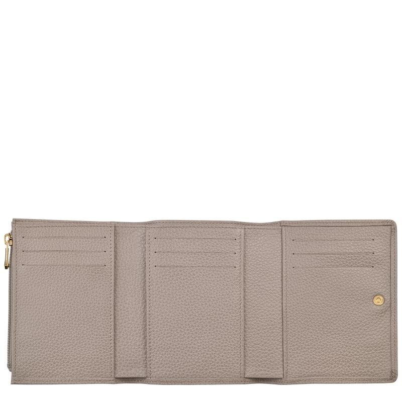 Turtledove Grey Longchamp Le Foulonné Men's Wallets | GCZU-60345