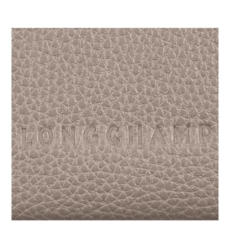 Turtledove Grey Longchamp Le Foulonné Men's Cardholders | ZVAQ-19602