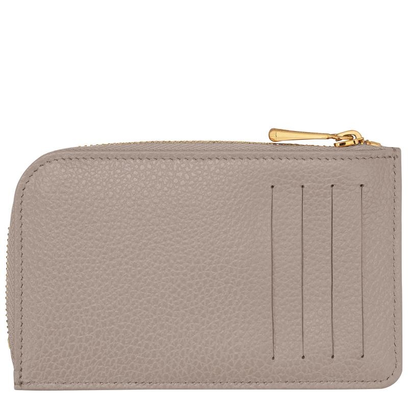 Turtledove Grey Longchamp Le Foulonné Men's Cardholders | LBFD-59734