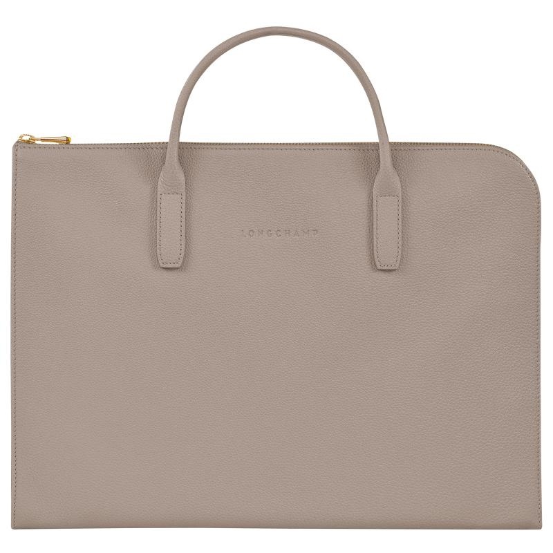 Turtledove Grey Longchamp Le Foulonné S Men\'s Briefcase | CROT-96724