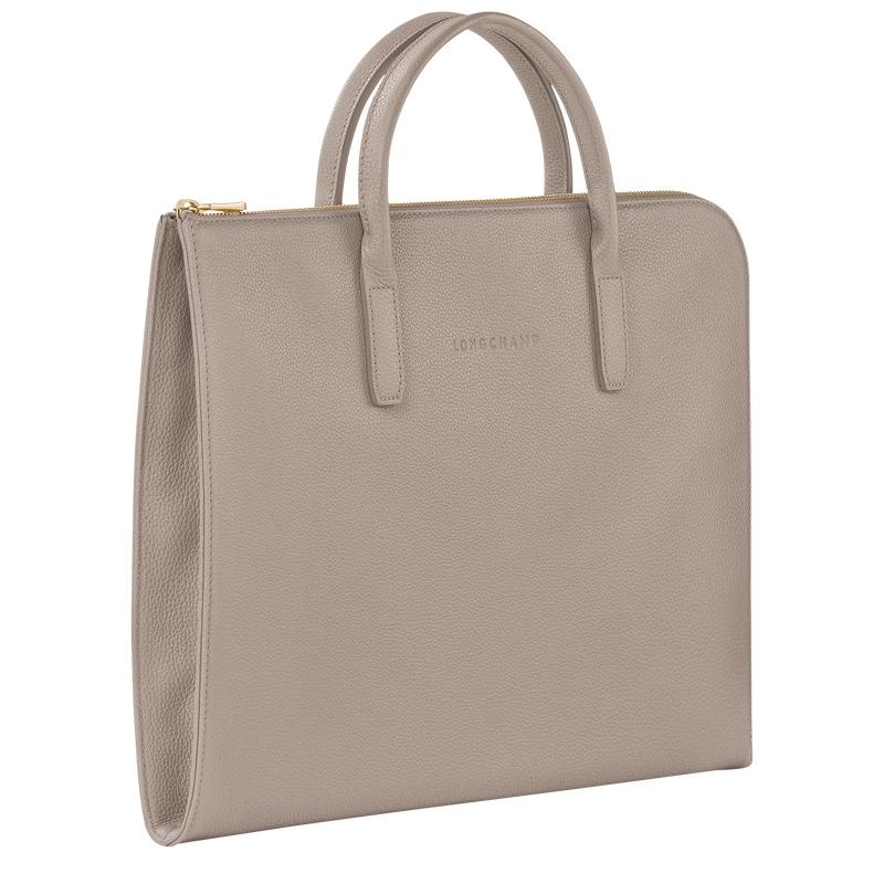 Turtledove Grey Longchamp Le Foulonné S Women's Briefcase | WJRA-29701