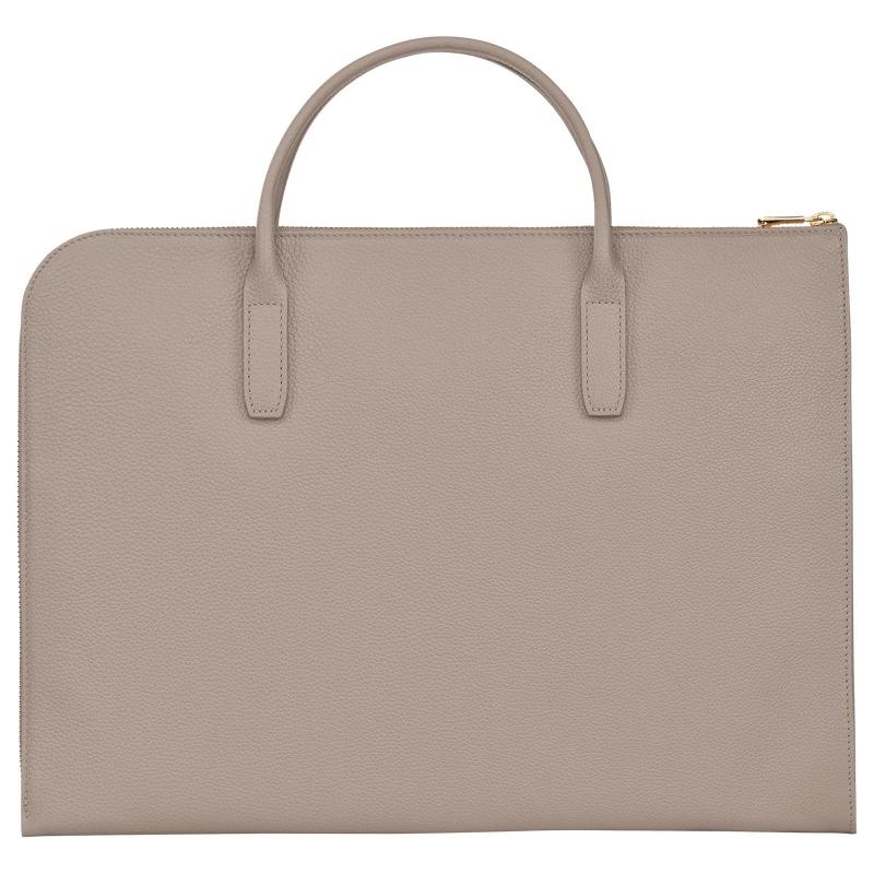 Turtledove Grey Longchamp Le Foulonné S Women's Briefcase | WJRA-29701