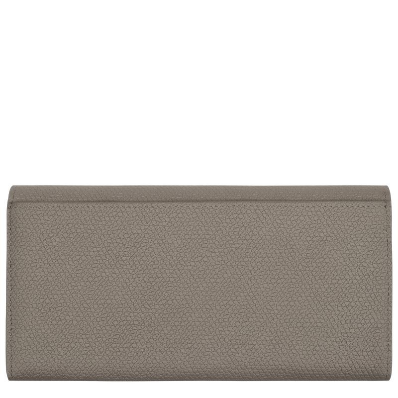 Turtledove Grey Longchamp Roseau Continental Women's Wallets | FMZK-23457