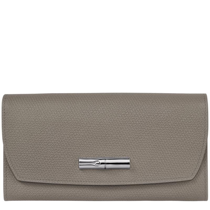 Turtledove Grey Longchamp Roseau Continental Women\'s Wallets | FMZK-23457