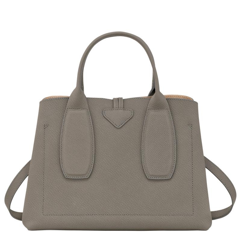 Turtledove Grey Longchamp Roseau M Women's Handbags | ENVA-98574