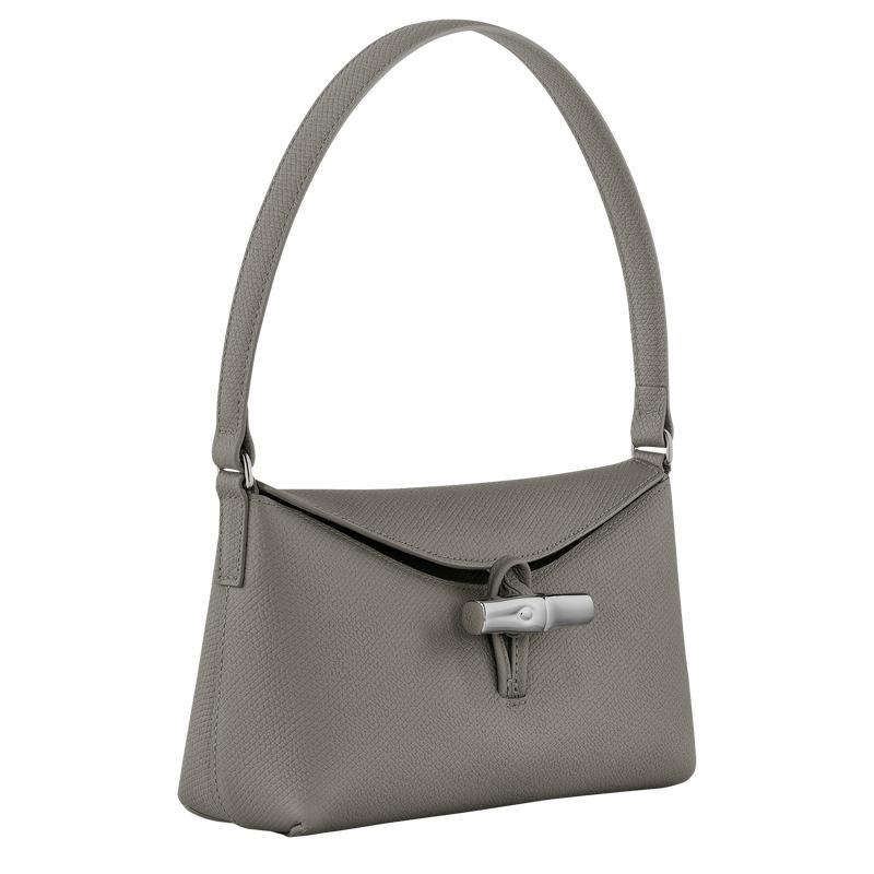 Turtledove Grey Longchamp Roseau S Women's Hobo Bags | XVUJ-04678