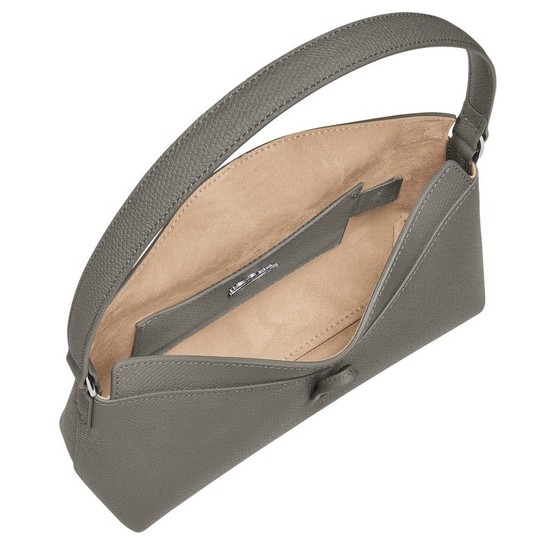 Turtledove Grey Longchamp Roseau S Women's Hobo Bags | XVUJ-04678