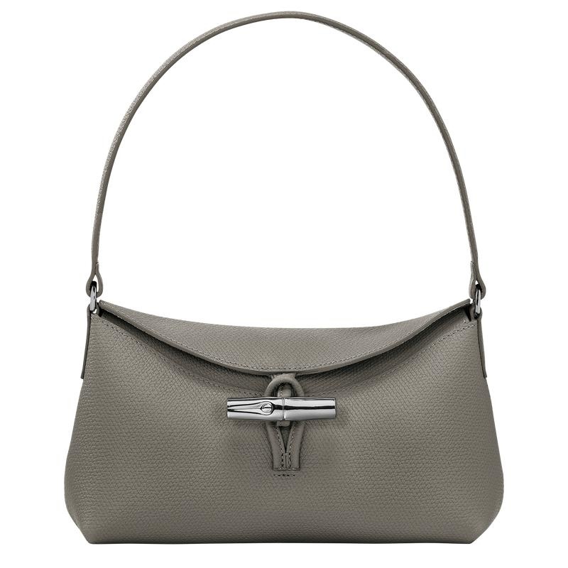 Turtledove Grey Longchamp Roseau S Women\'s Hobo Bags | XVUJ-04678