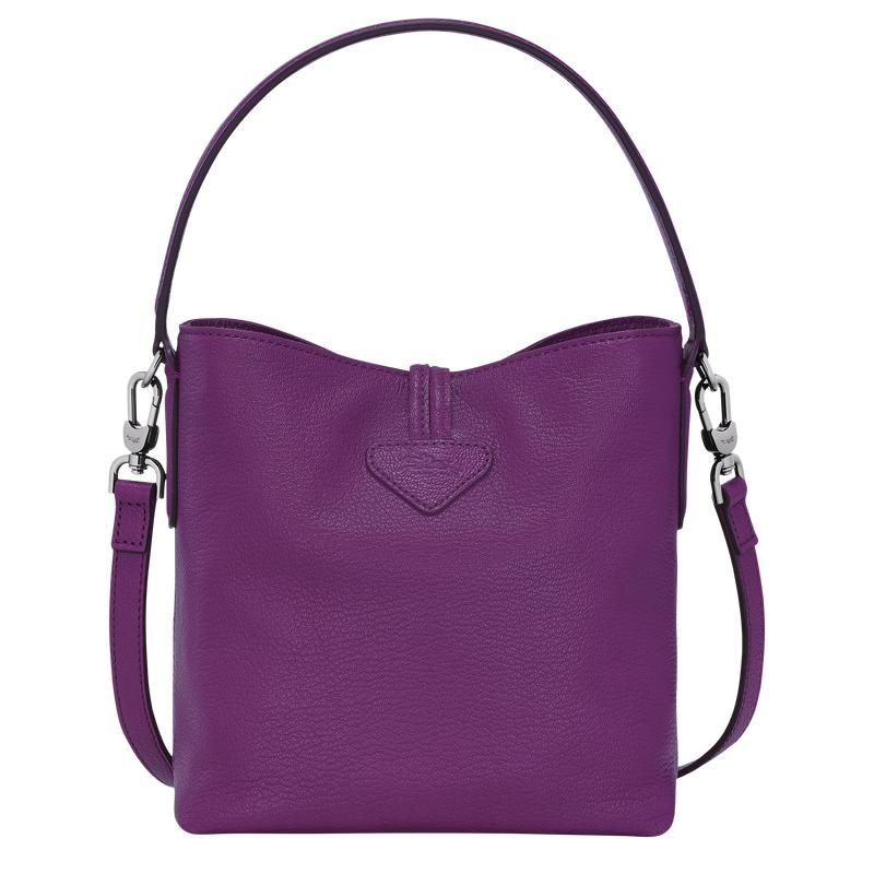 Violet Purple Longchamp Roseau XS Women's Bucket Bag | YXAF-98136