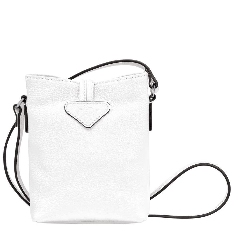 White Longchamp Roseau XS Women's Crossbody Bags | ITHE-06512