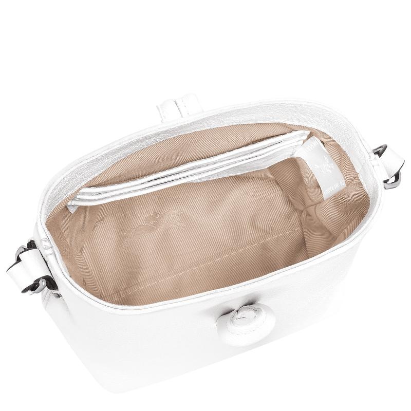 White Longchamp Roseau XS Women's Crossbody Bags | ITHE-06512