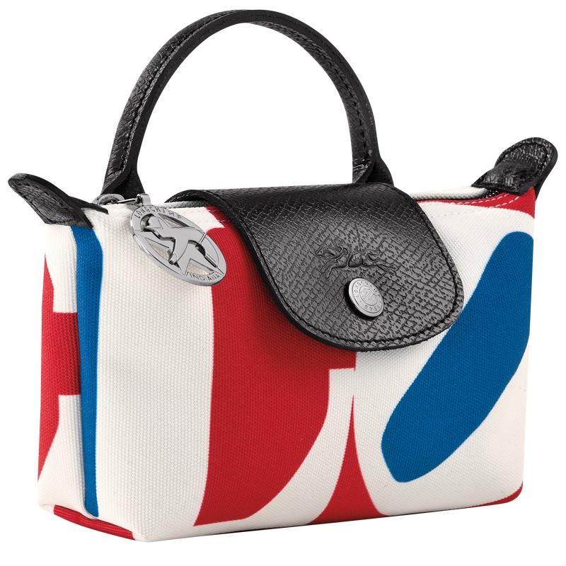 White Longchamp x Robert Indiana Men's Pouches | XBQE-42687