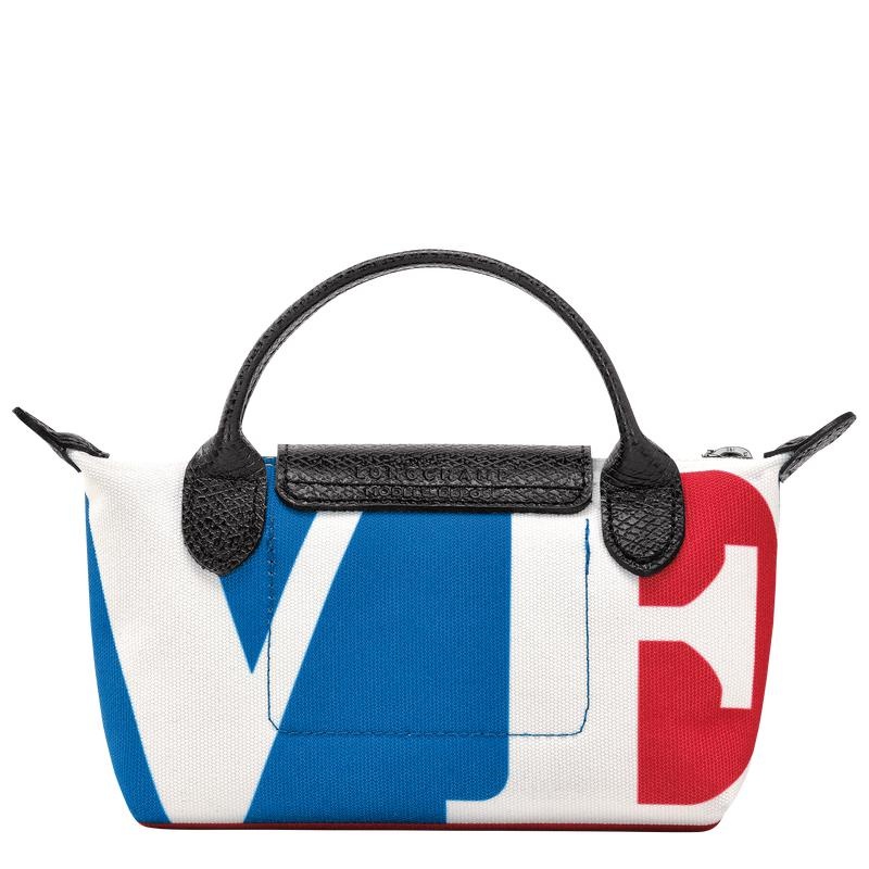 White Longchamp x Robert Indiana Men's Pouches | XBQE-42687